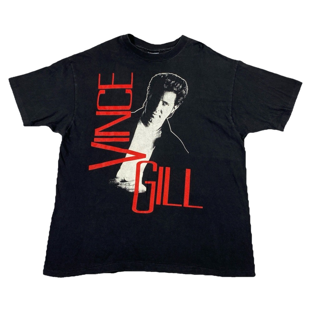 Vintage Vince Gill Concert Tour T-Shirt 1992‎ Single Stitch Black Men's XL